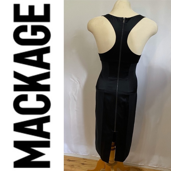 MACKAGE Collection silk black sheath dress - Picture 3 of 12